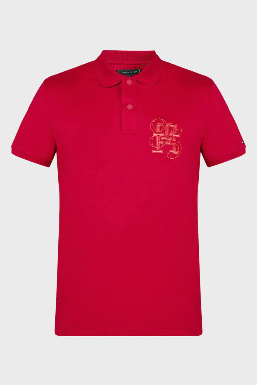 Мужское красное поло TWILL MONOGRAM REG 4