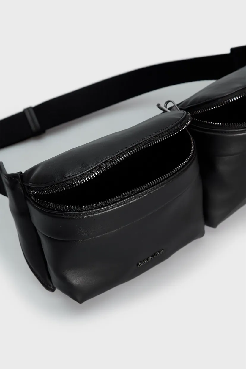 Мужская черная поясная сумка CK ELEVATED XL WAISTBAG 6