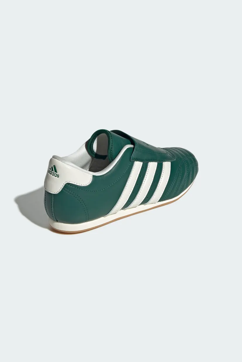 Женские зеленые кожаные кроссовки Adidas Taekwondo 5