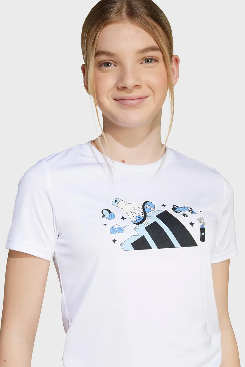 Детская белая футболка CLIMACOOL Animal Graphic Kids 4