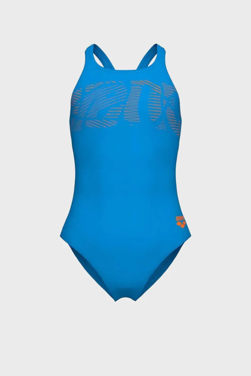 Детский голубой купальник GRAPHIC SWIMSUIT V BACK 4