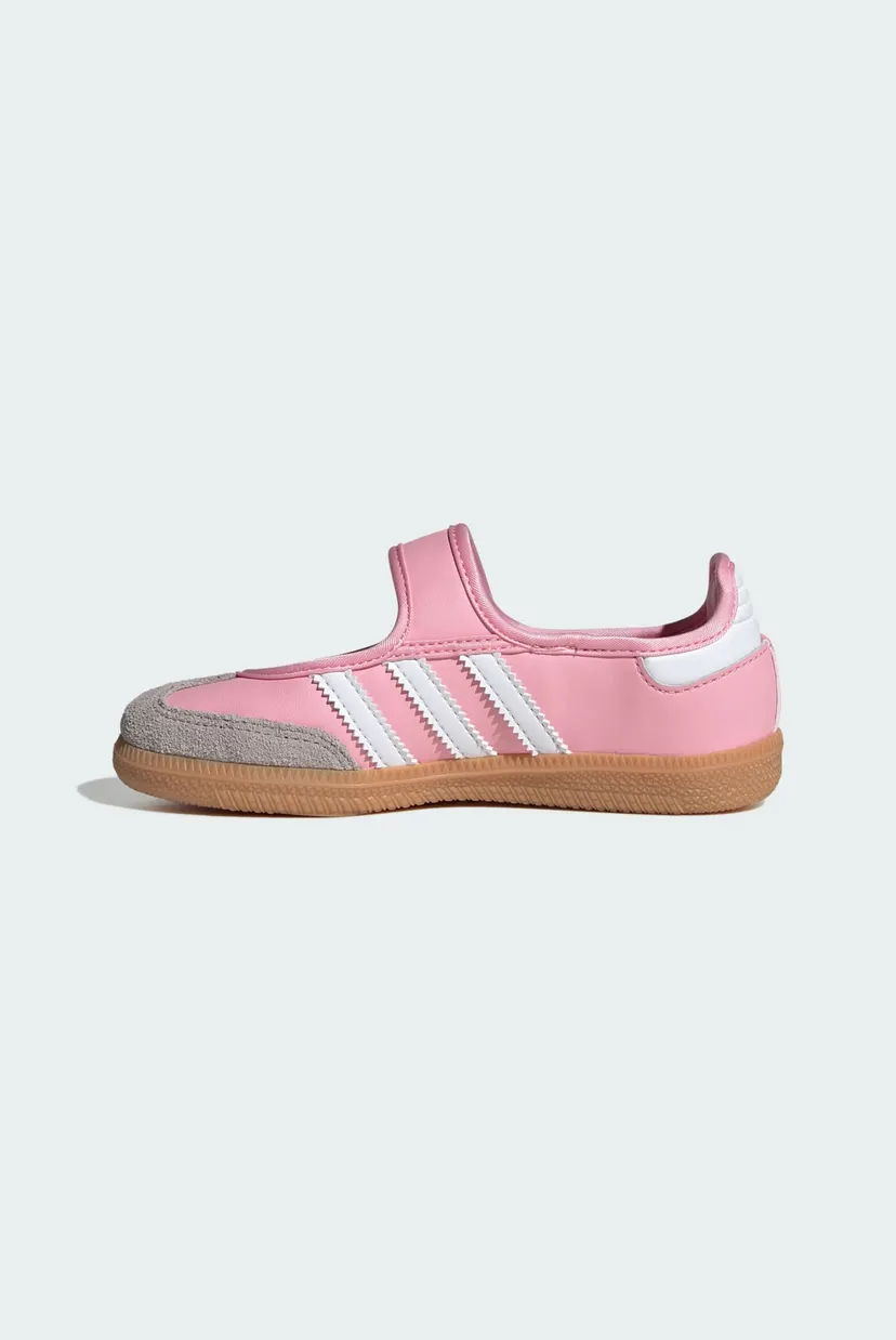 Детские розовые кожаные балетки Samba Jane 6