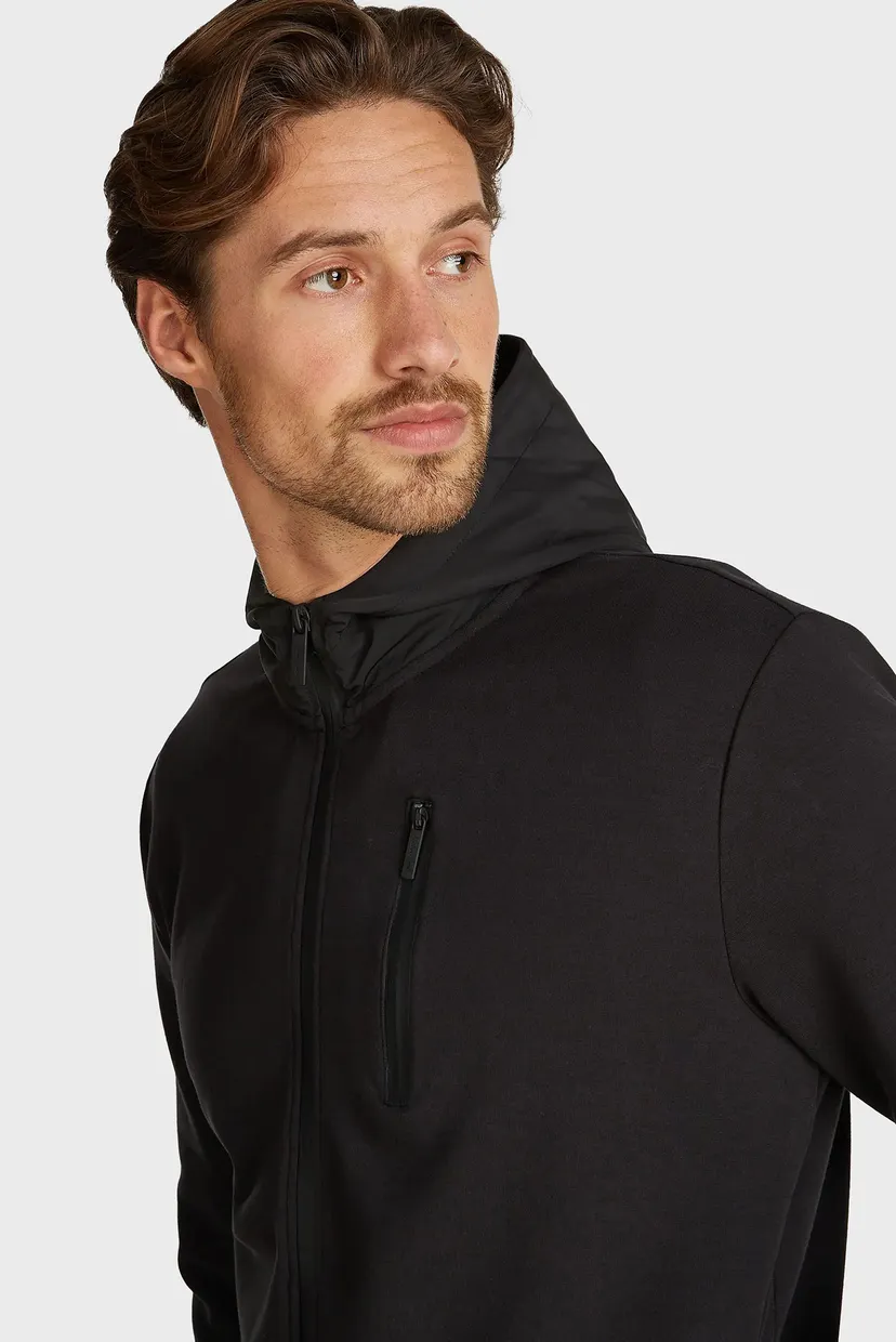 Мужское черное худи LUX TECH ZIP THROUGH 3