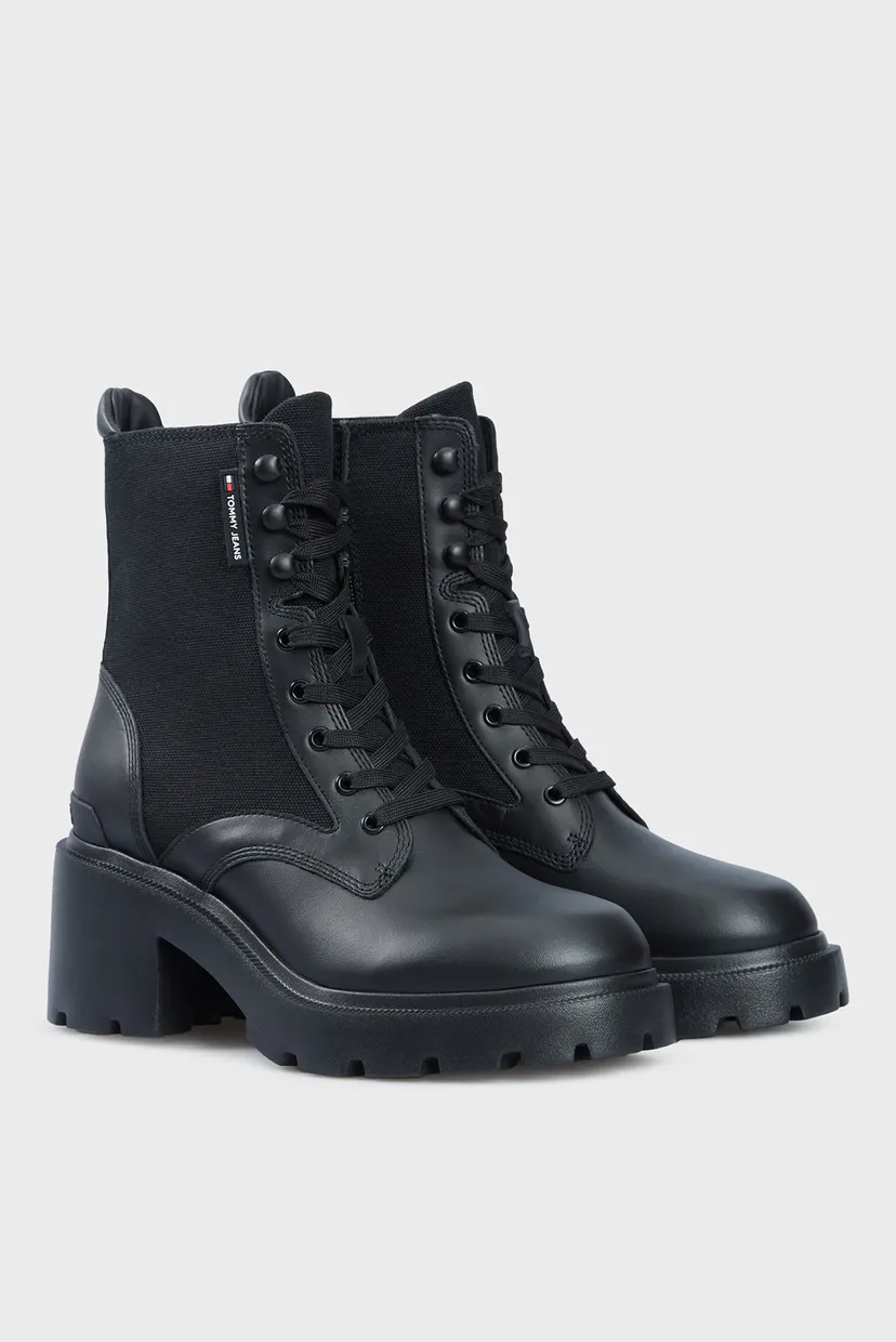 Женские черные ботильоны TJW MID HEEL BOOT MIX MEDIA 3