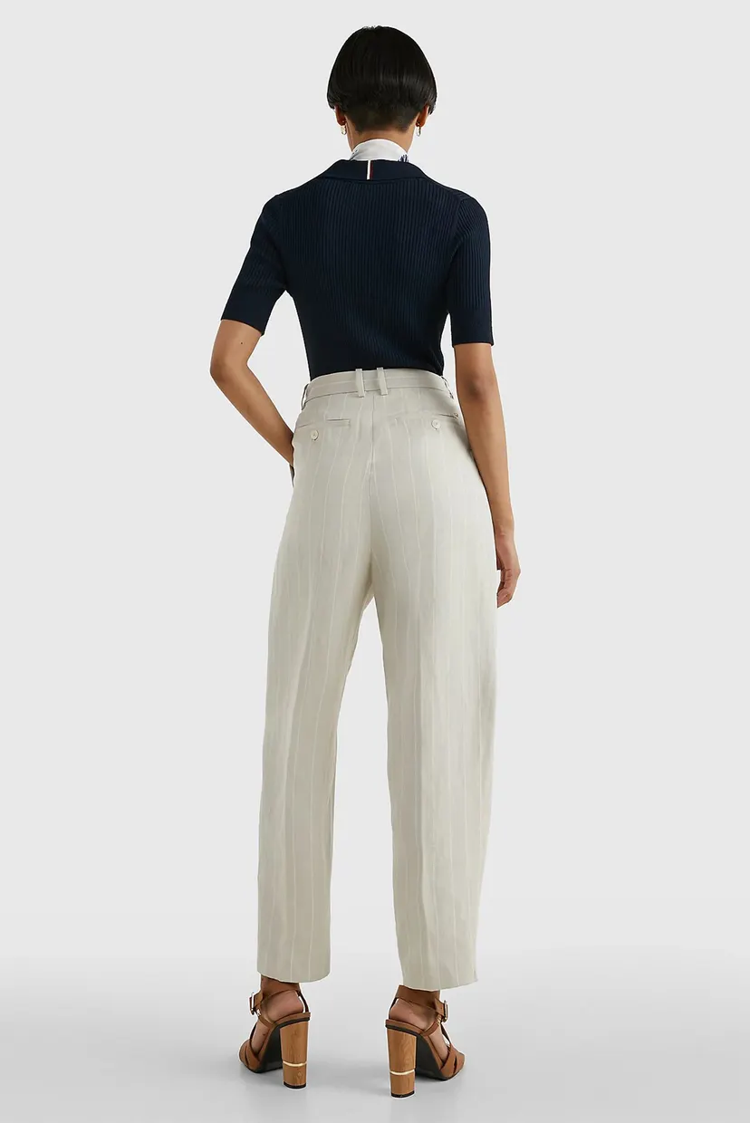 Жіночі білі брюки у смужку PINSTRIPE TAPERED 3