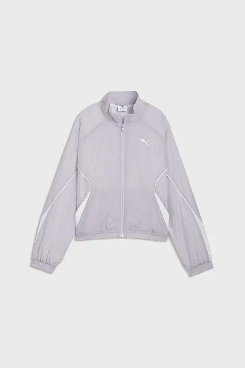 Женская серая куртка PUMA Sport Relaxed Full-Zip Jacket Women 5
