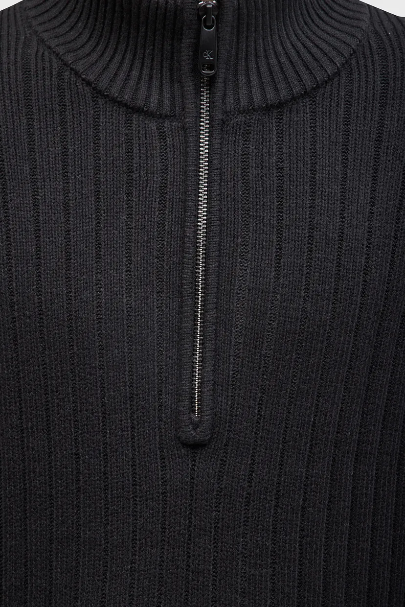 Чоловіча чорна кофта LINEAR HALF ZIP SWEATER 3