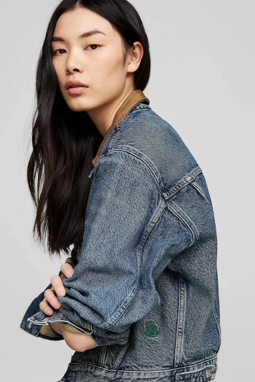 Жіноча синя джинсова куртка DNM MD LS SHORT JACKET KENT 4