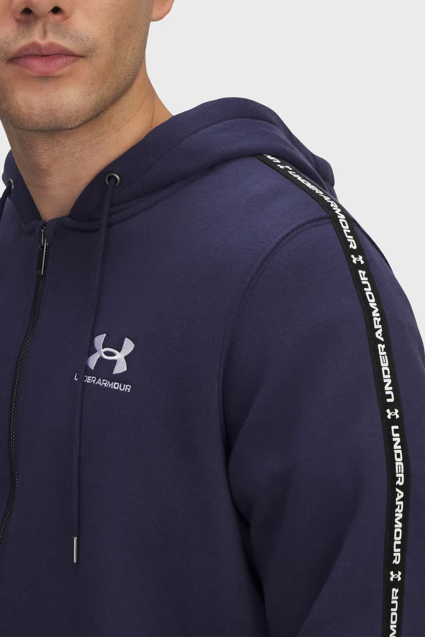 Чоловіче темно-синє худі UA Icon Fleece FZ Taping 3