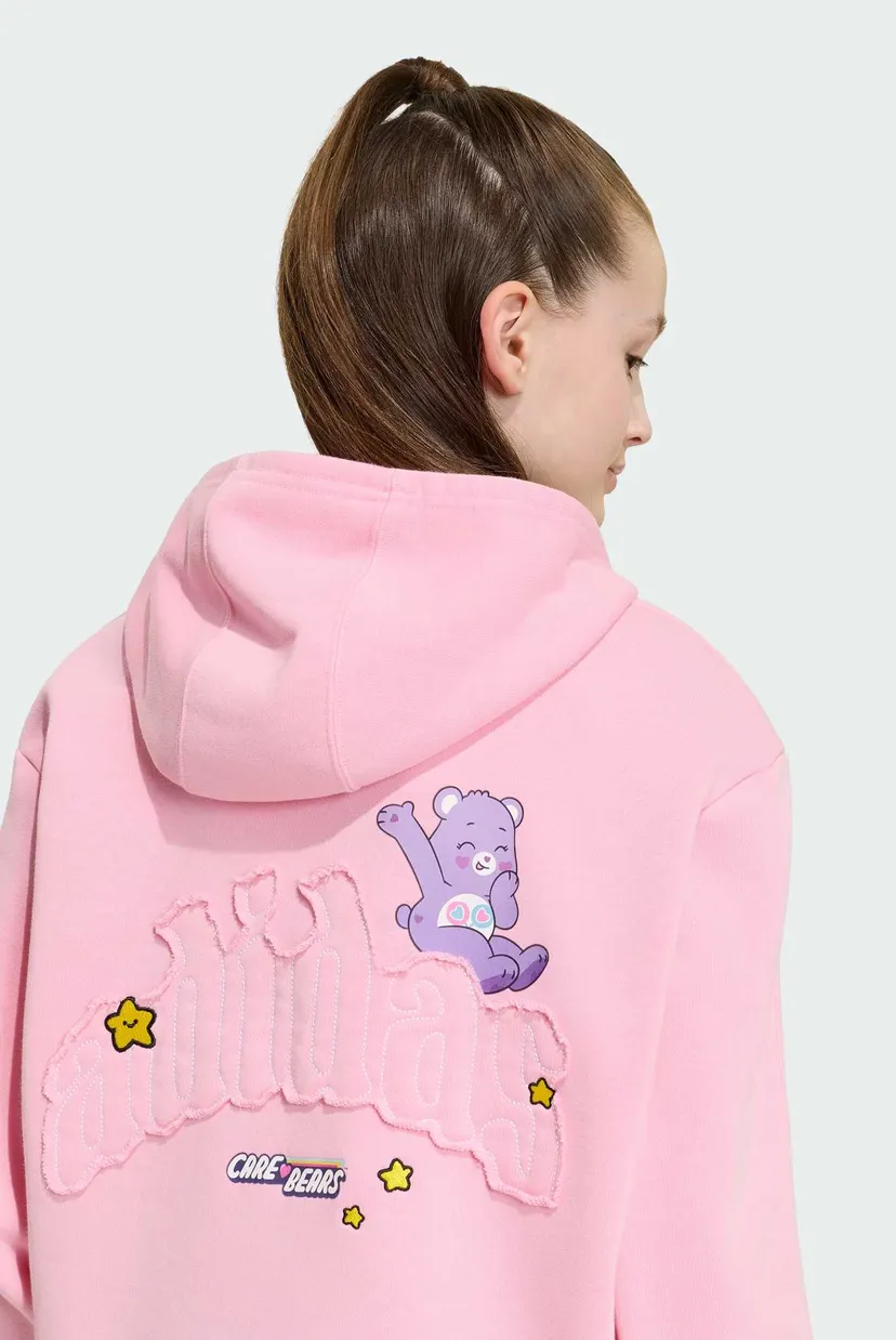 Детское розовое худи adidas CARE BEARS BOXY CROPPED 6