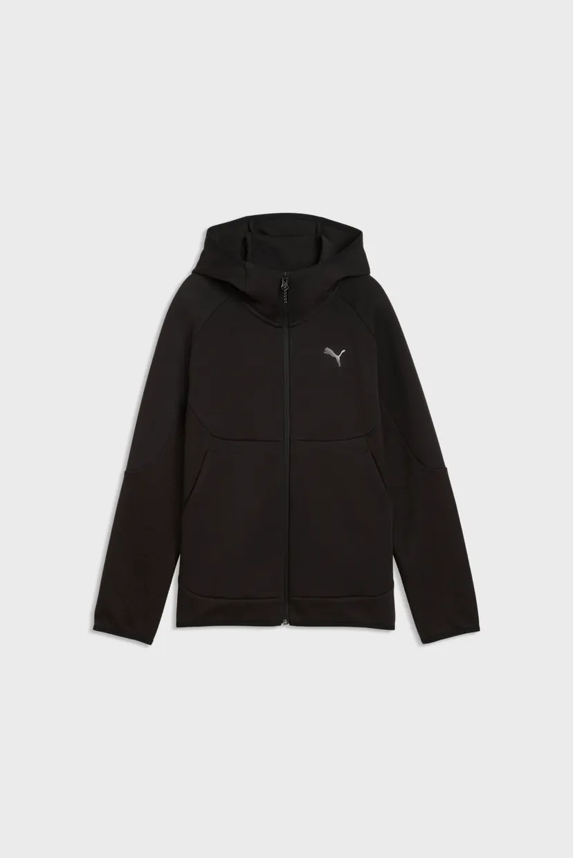 Детское черное худи PUMATECH Elevated Full-Zip Hoodie Youth 4