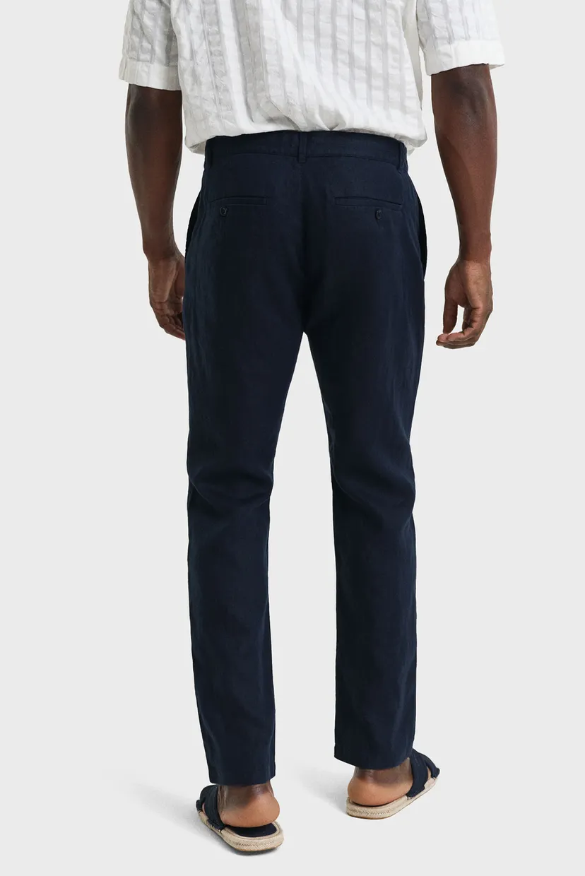 Мужские темно-синие льняные брюки RELAXED LINEN DS PANTS 4