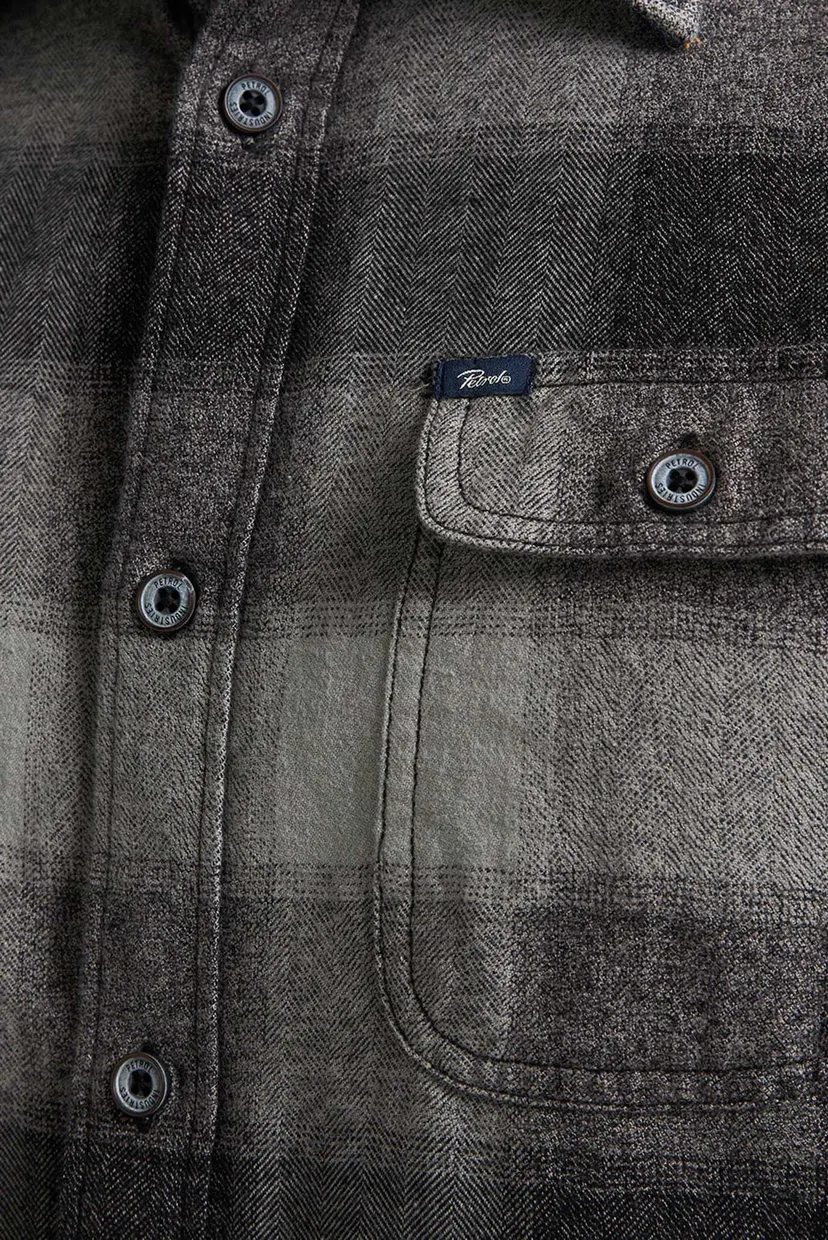 Мужская серая рубашка в клетку Sleeve 5