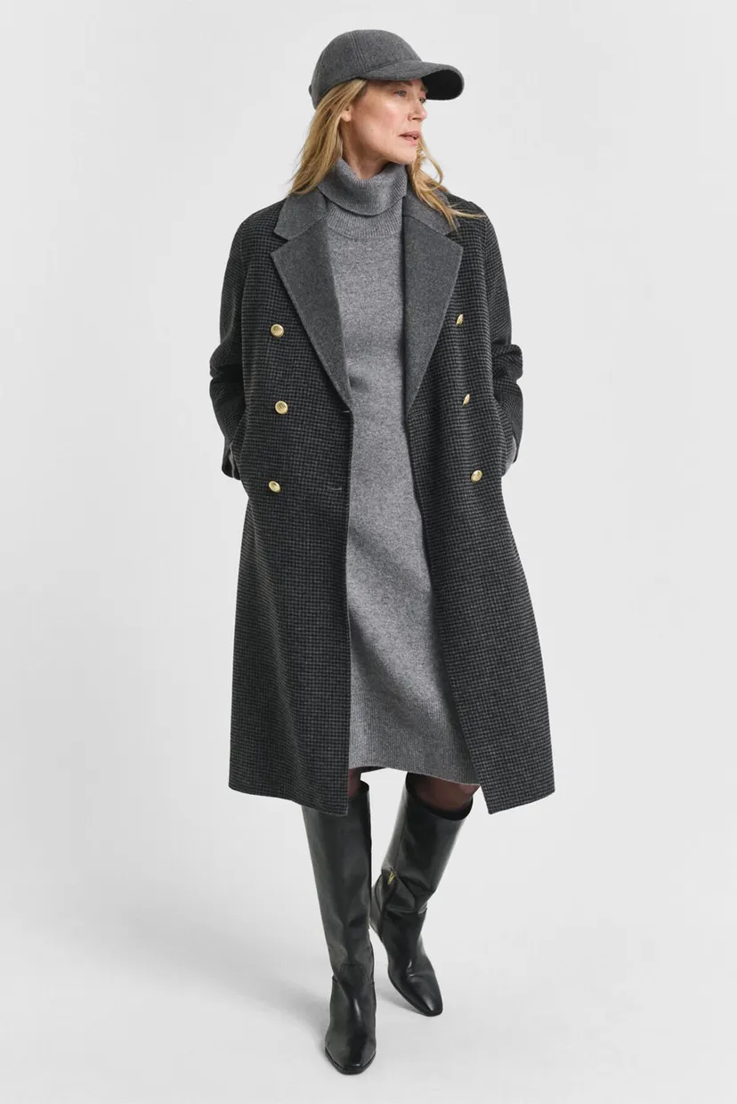 Женское серое шерстяное платье DETAIL TURTLENECK DRESS 5