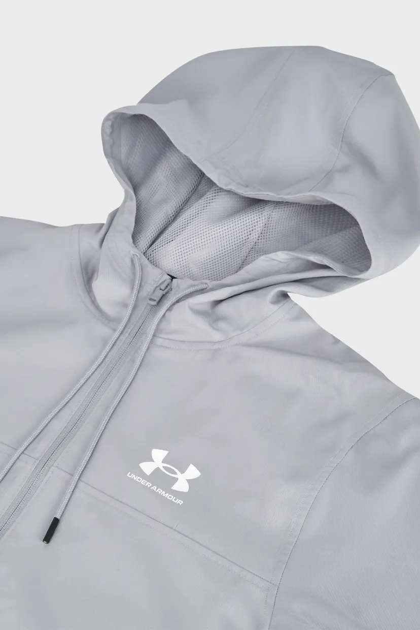 Чоловіча світло-сіра вітровка UA Rival Wvn Windbreaker 6