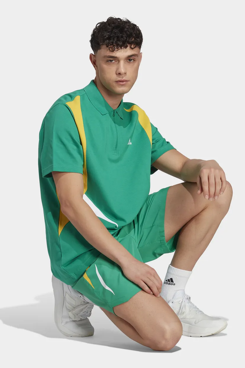Мужские зеленые шорты Colourblock adidas IC3692 — MD-Fashion