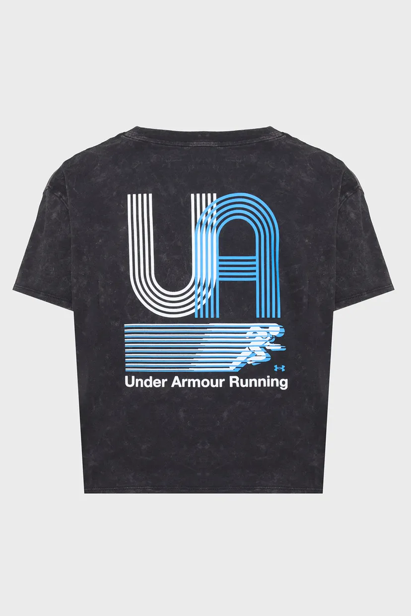 Жіноча чорна футболка UA Run Graphic SS 1 3