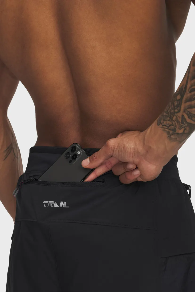 Мужские черные спортивные брюки UA TRAIL RUN PANTS 5