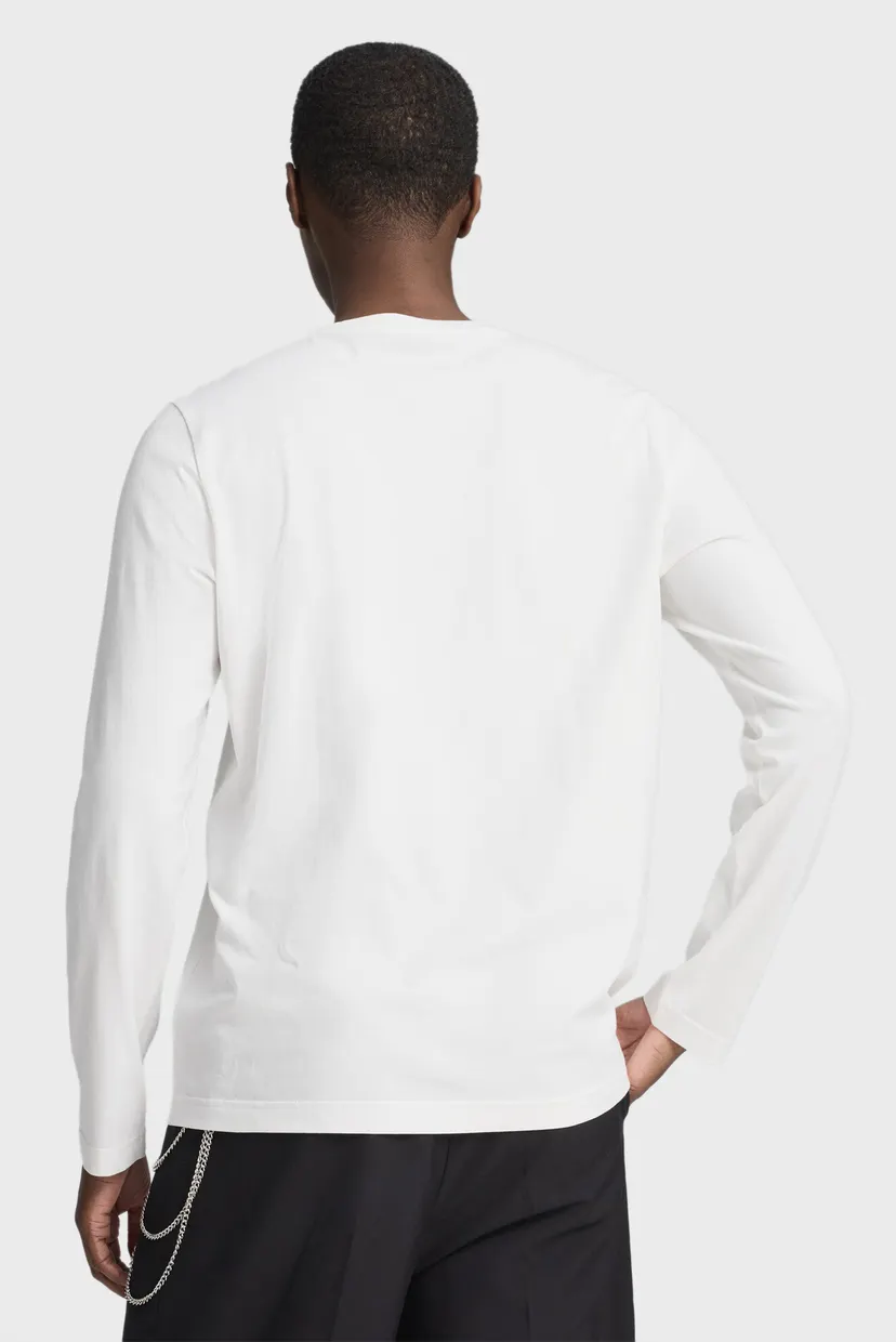 Чоловічий білий лонгслів Essentials No. 1 Logo Long Sleeve Tee Men 3