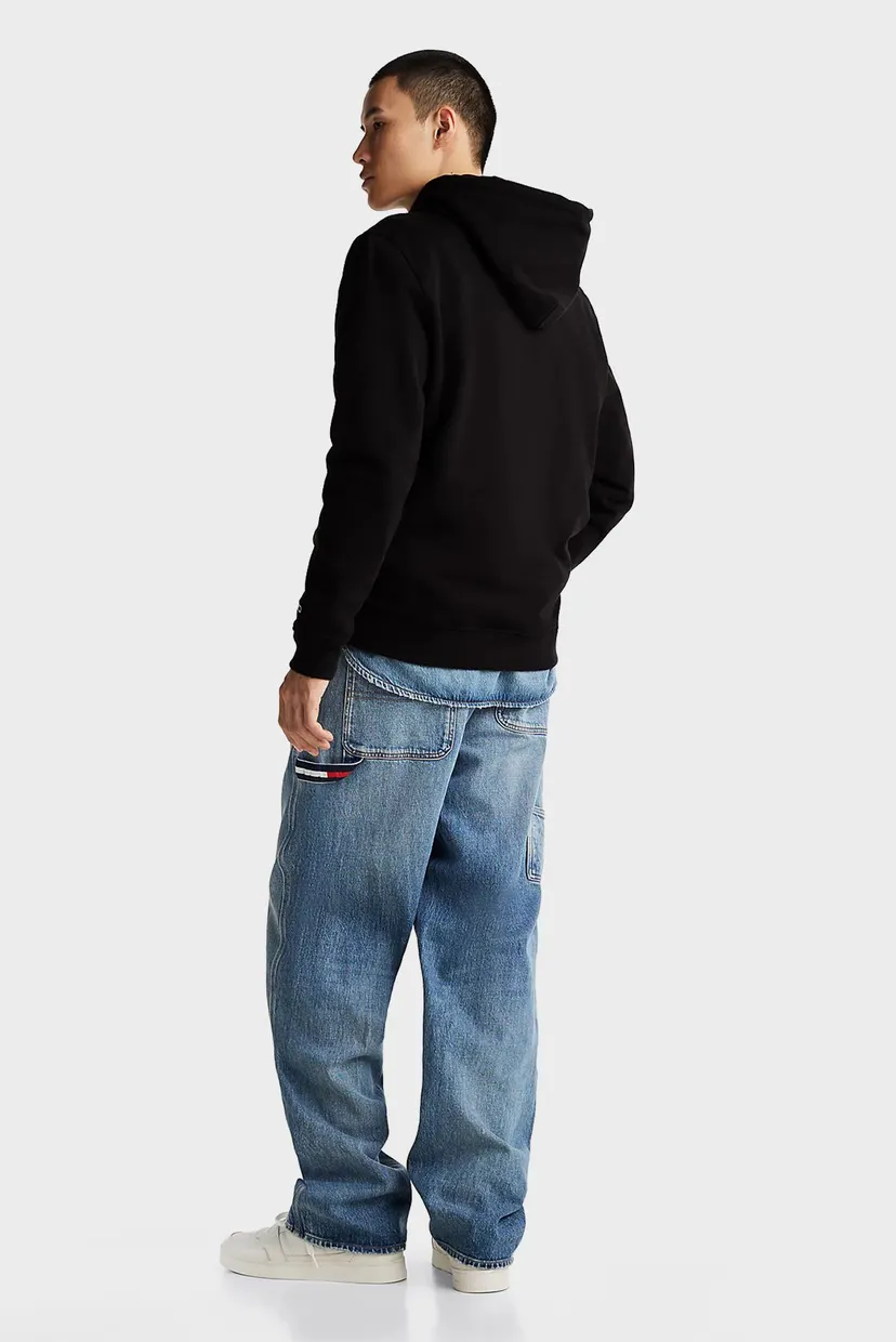 Чоловіче чорне худі TJM REG DNA FLAG TWIST HOOD EXT 3