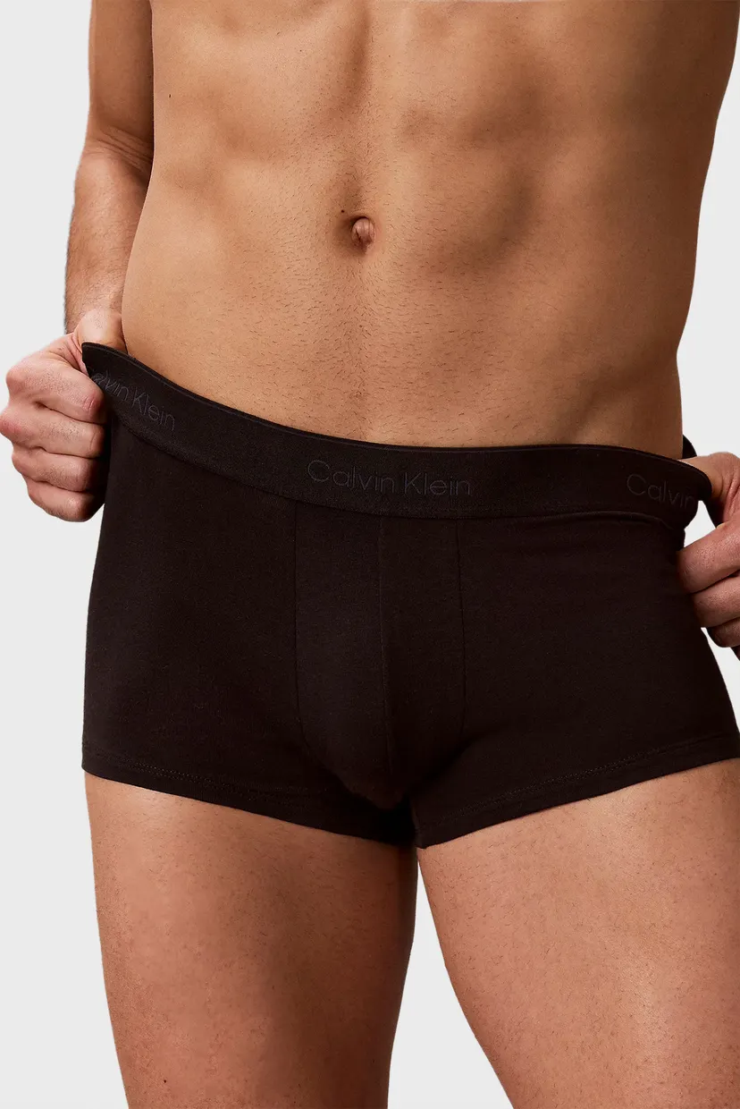 Мужские черные боксеры (3 шт) LOW RISE TRUNK 6