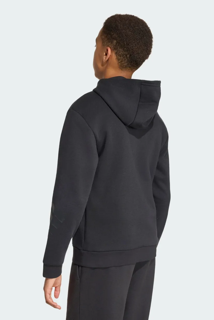 Детское черное худи FUTURE ICONS 3 STRIPES OVERSIZED 3