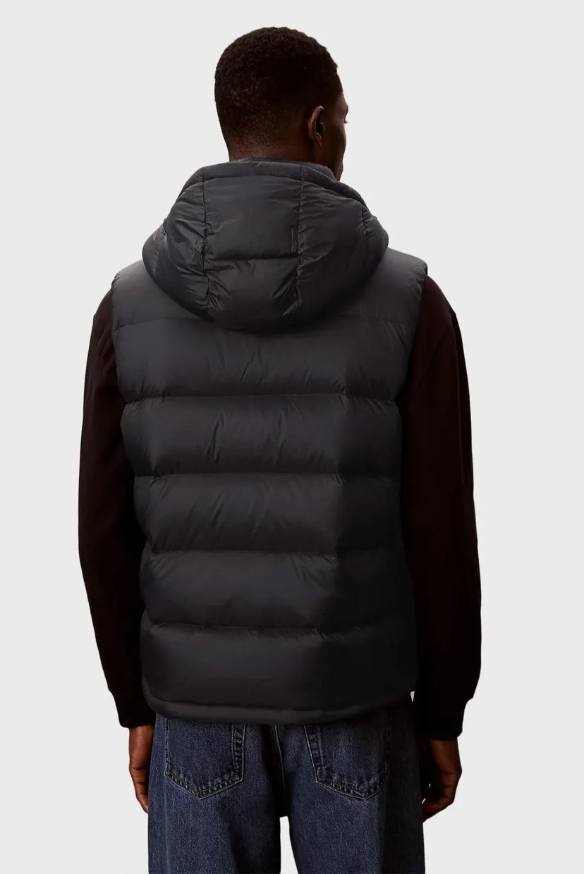 Мужской черный пуховой жилет SVLS NYLON ZIP OFF 4