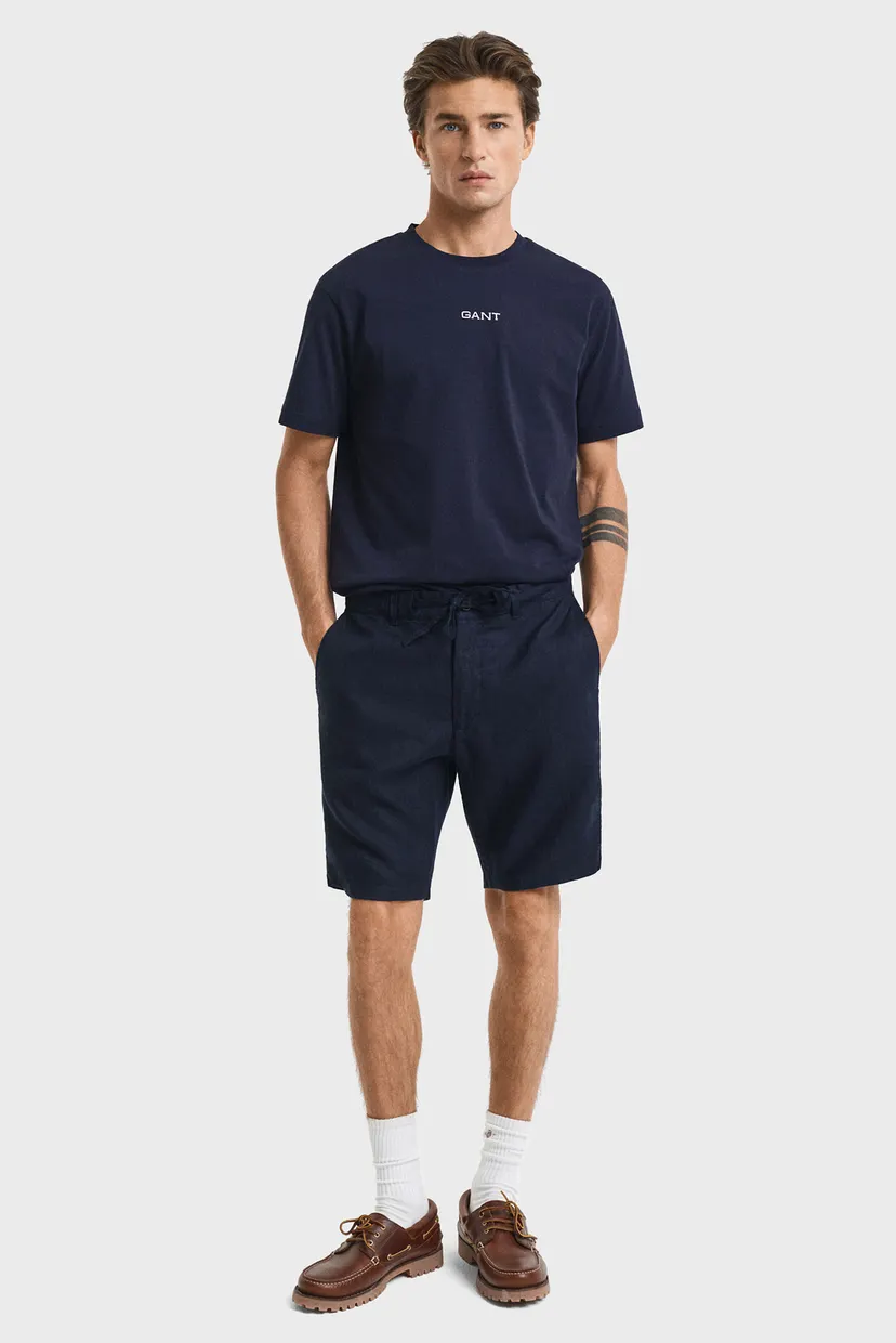 Чоловічі темно-сині лляні шорти RELAXED LINEN DS SHORTS 3