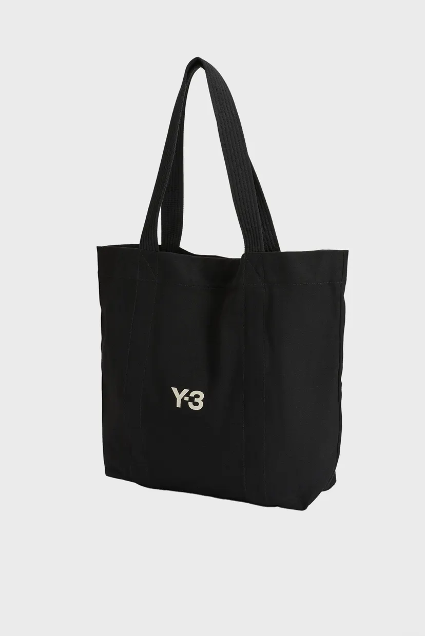 Чорна сумка Y-3 CANVAS TOTE 3