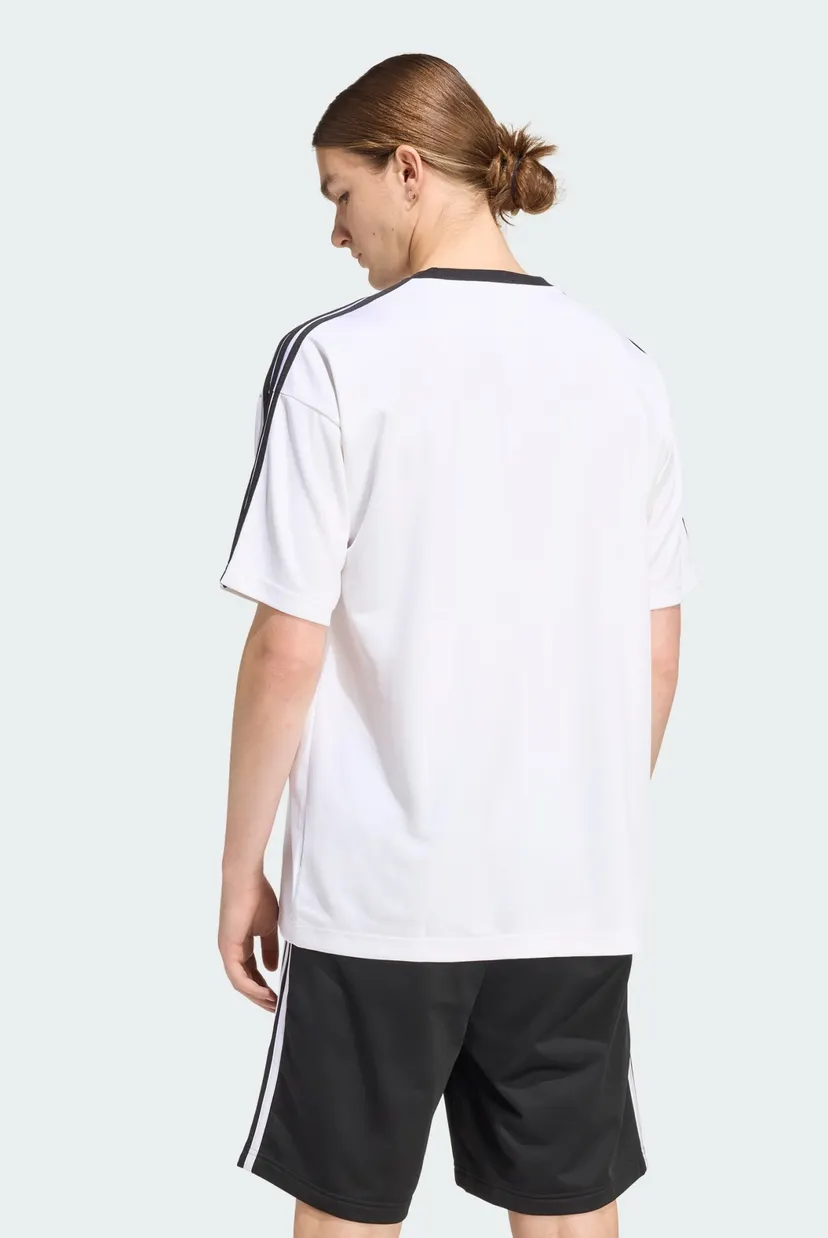 Мужская белая футболка adidas Adicolor Jacquard 3