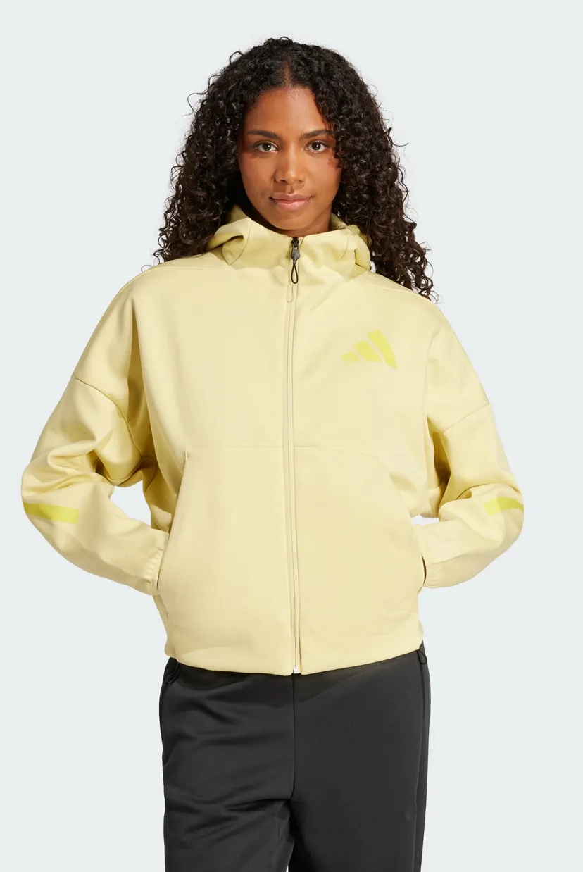 Женское желтое худи adidas Z.N.E. Full-Zip adidas JJ4753 — MD-Fashion