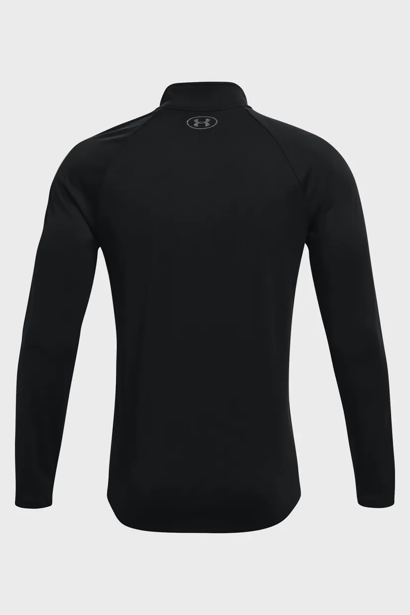 Чоловічий чорний лонгслів UA Tech 2.0 1/2 Zip 6