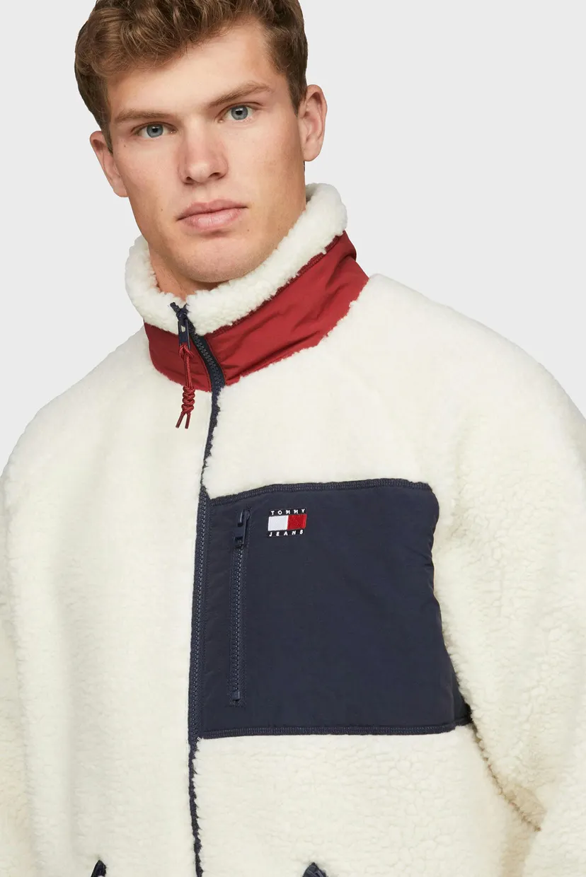 Мужская белая куртка TJM OUTDOOR TEDDY JACKET EXT 4