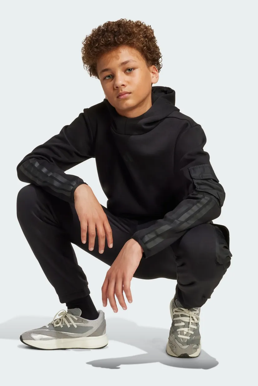 Детское черное худи UTILITY PACK FLEECE JUNIOR 3