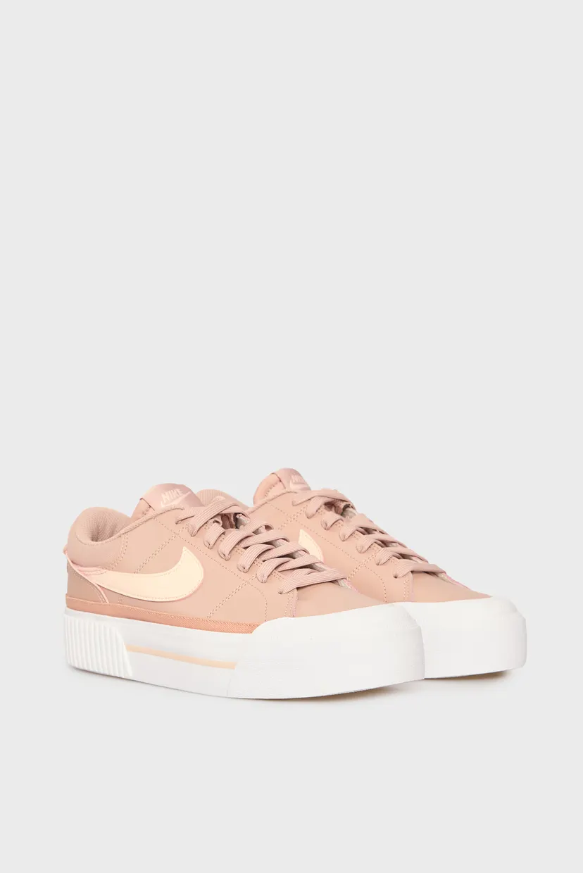 Женские пудровые кожаные сникерсы WMNS NIKE COURT LEGACY LIFT Nike