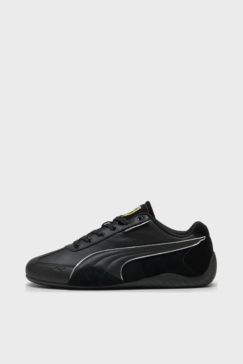 Черные кожаные кроссовки Scuderia Ferrari HP Speedcat Sneakers Unisex 3