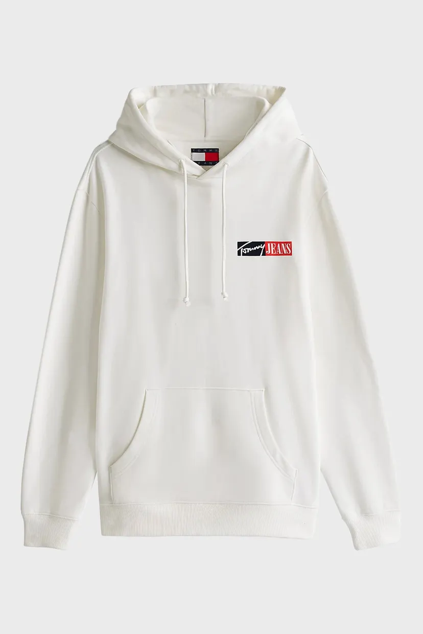 Мужское белое худи TJM REG ENTRY GRAPHIC HOODIE EXT 5