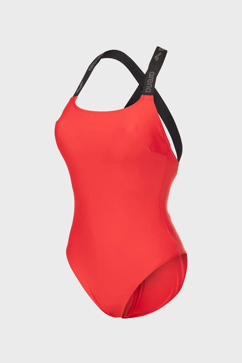 Женский красный купальник ELASTIC SOLID SWIMSUIT 4