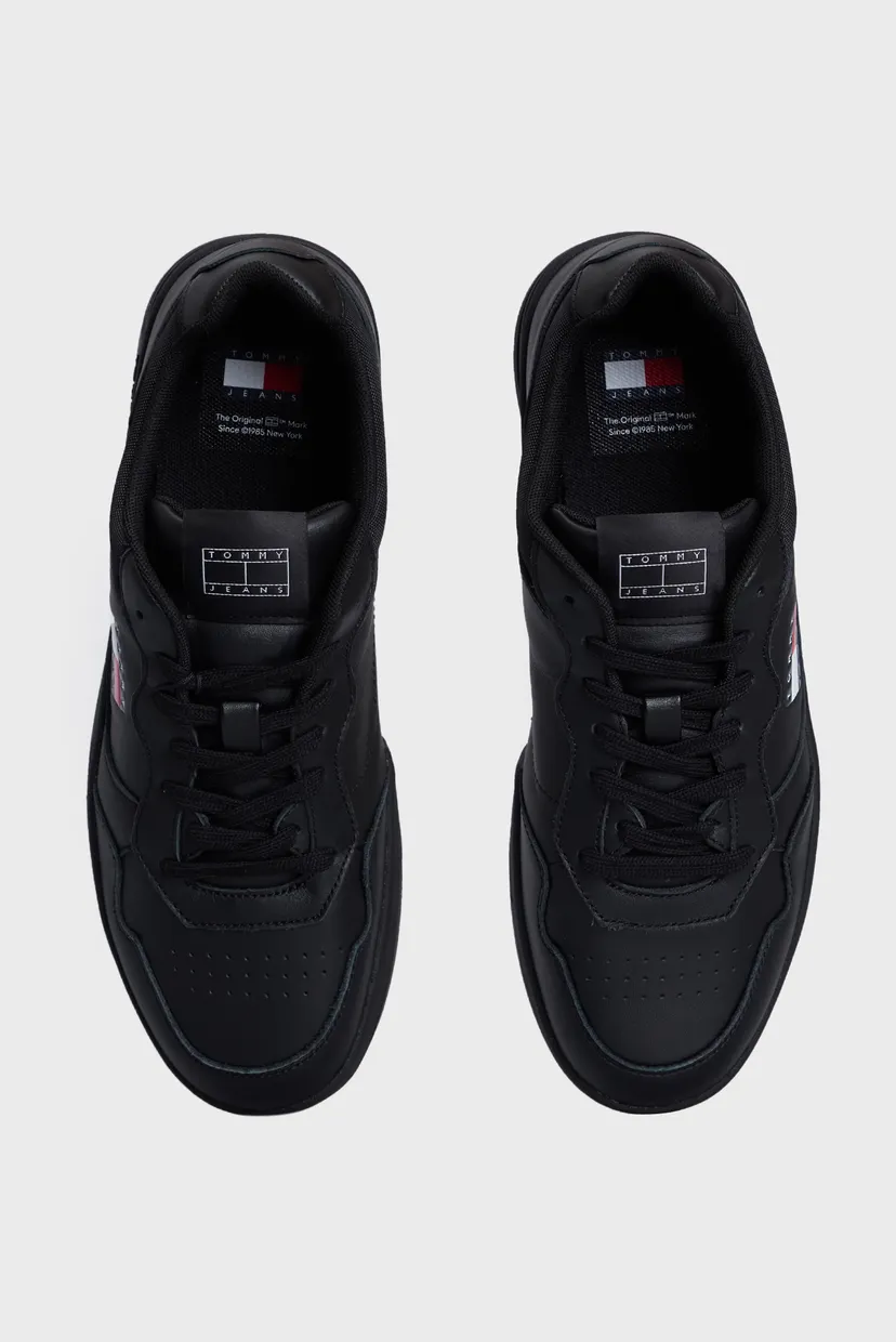 Мужские черные кожаные сникерсы TJM CUPSOLE LEATHER ESS 4