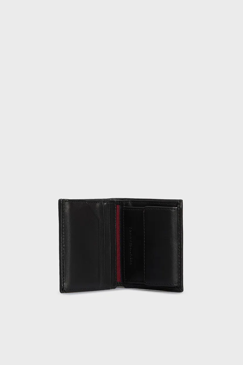 Чоловічий чорний шкіряний гаманець TH PREMIUM TRIFOLD 4
