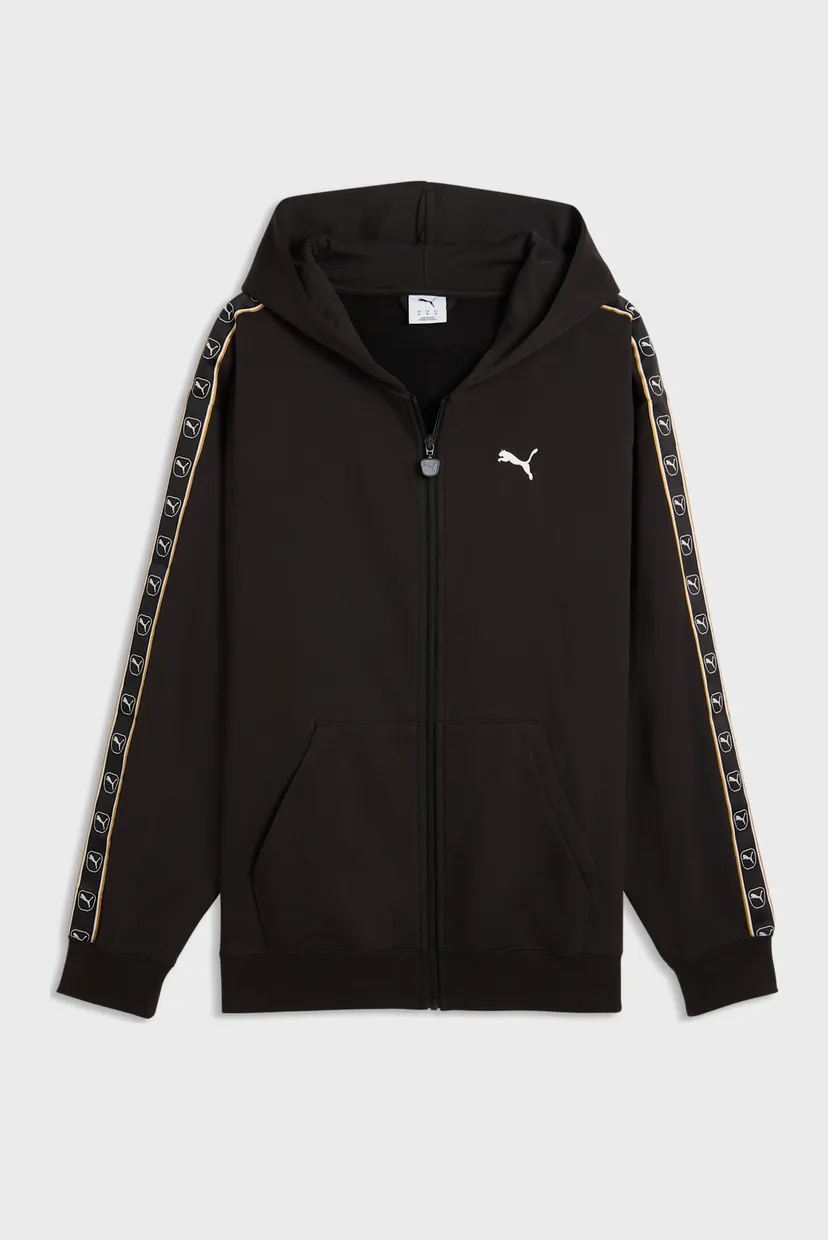 Чоловіче чорне худі Essentials Elevated Tape Relaxed Full-Zip Hoodie Men 4
