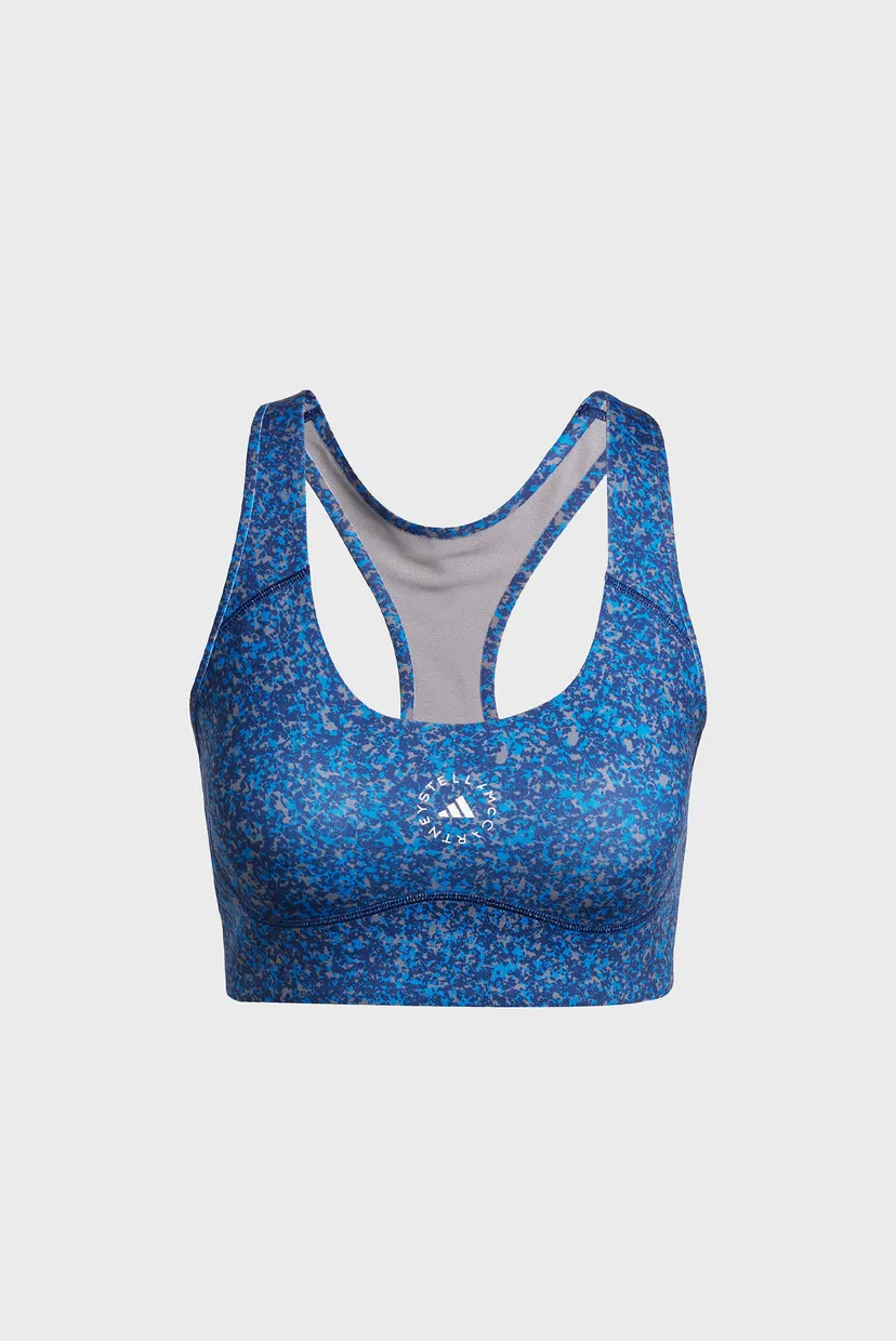 Женский синий топ с узором adidas by Stella McCartney TruePurpose Power Impact Printed Training 5