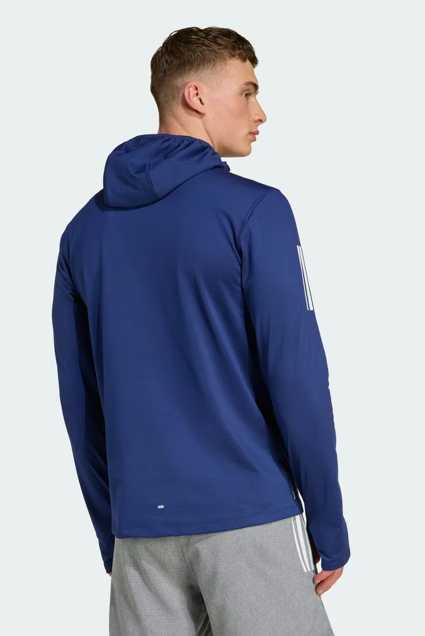 Чоловіче синє худі Own The Run Winterized Hooded Half-Zip 3