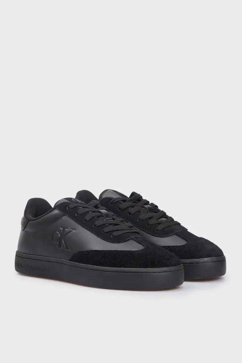 Чоловічі чорні шкіряні снікерси CLASSIC CUPLOWLACEUP LTH FAD 3