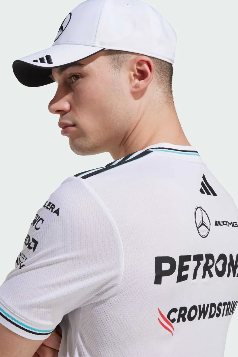 Мужская белая футболка Mercedes - AMG Petronas Formula One Team Driver Authentic 5