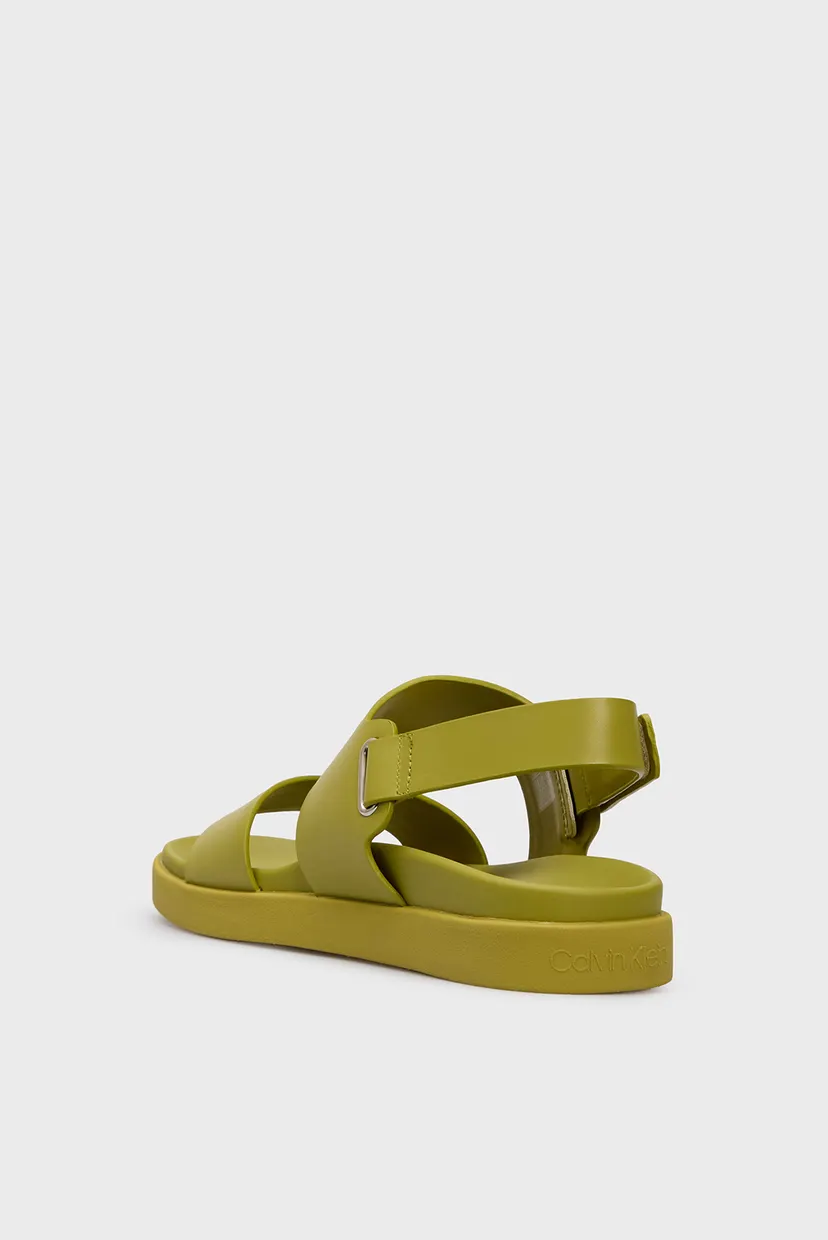 Жіночі салатові  шкіряні сандалі FLAT SANDAL EYELET 4