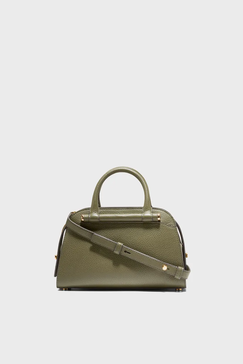 Жіноча оливкова шкіряна сумка Catherine Small Satchel 3