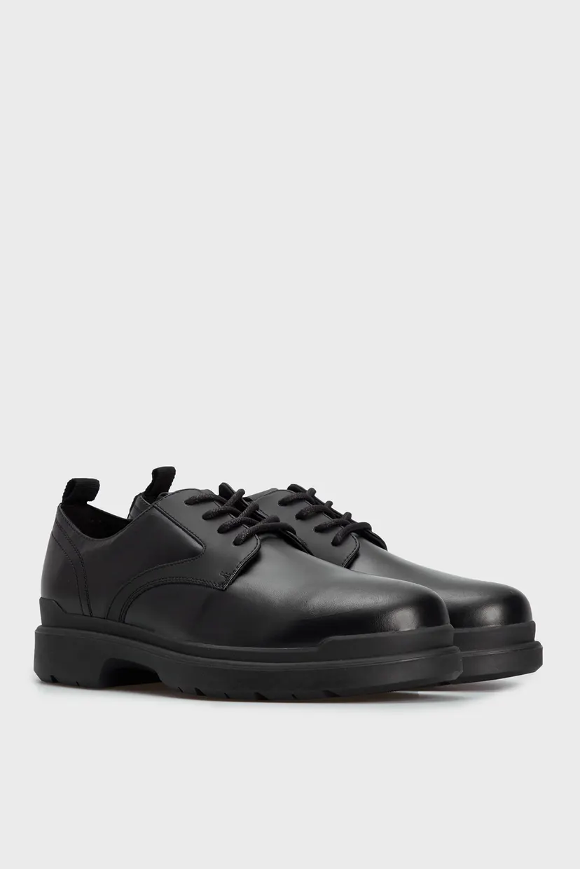 Мужские черные кожаные дерби LOW TOP LACE UP MIX 3