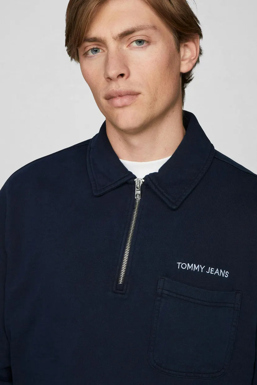 Мужская темно-синяя спортивная кофта TJM RLX  S CLASSICS 1/4 ZIP EXT 3