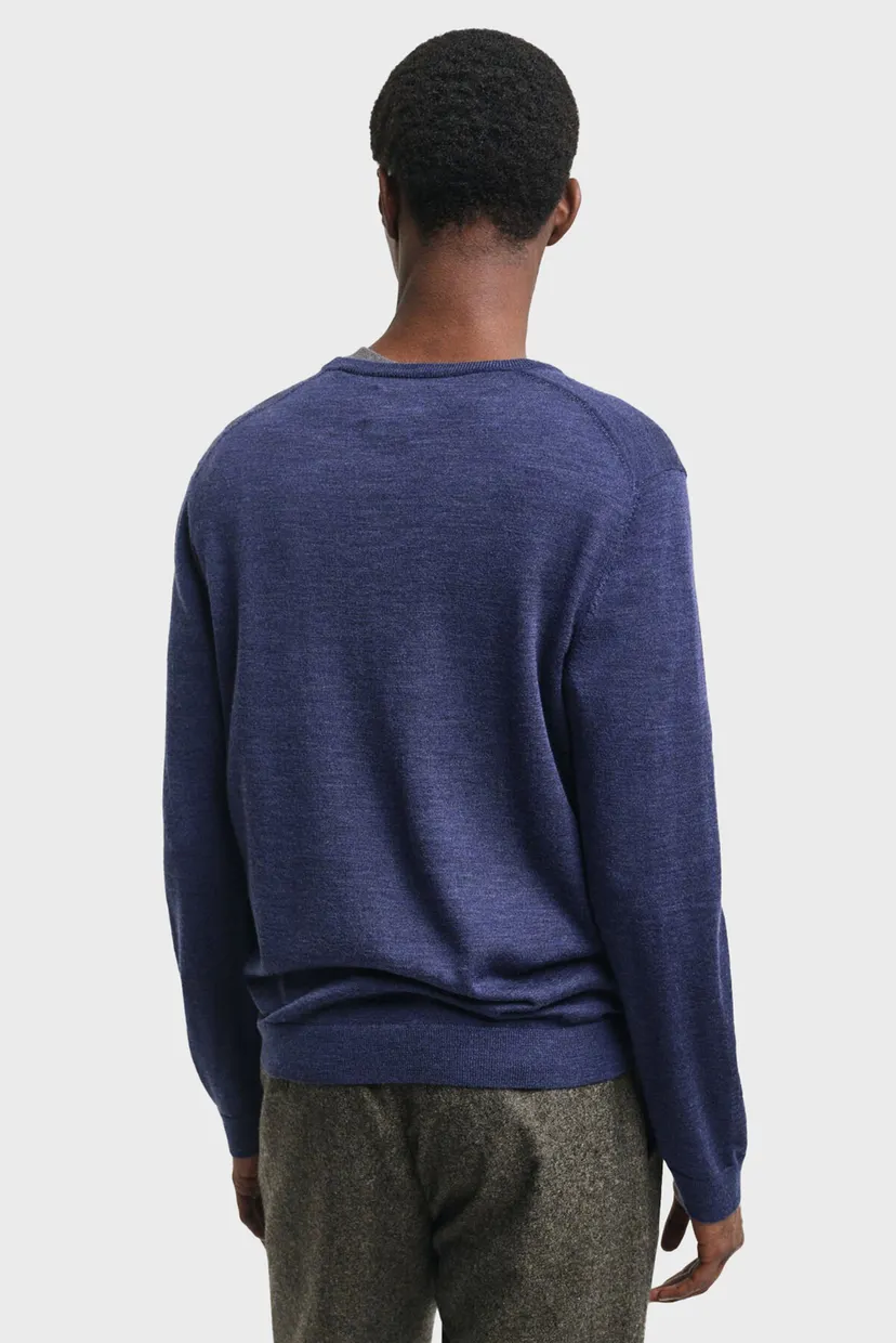 Чоловічий синій вовняний джемпер EXTRAFINE MERINO WOOL C-NECK 3
